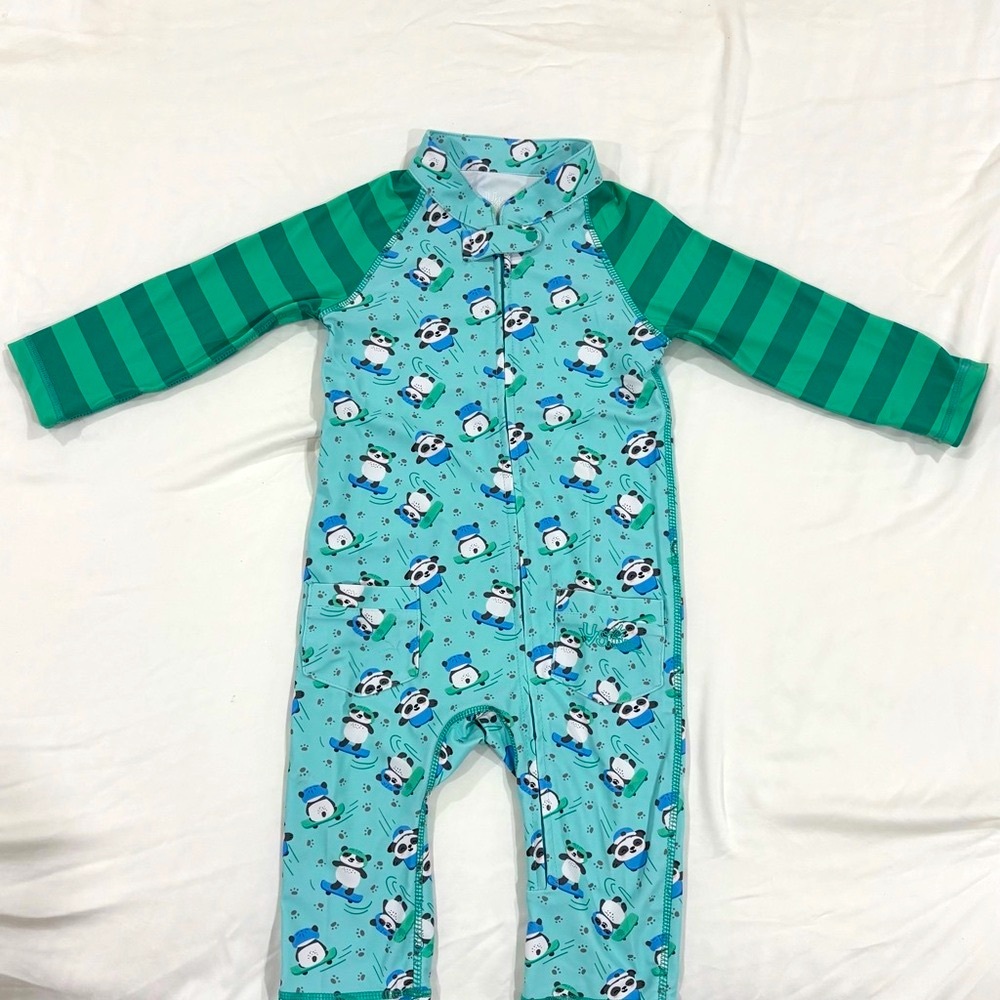 UV Skinz UPF 50+ Sunwear Toddler Swim Top - Aqua Print